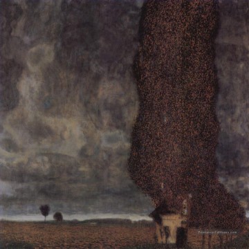  Klimt Tableau - Die Grobe Pappeloder Aufziehendes Gewitter symbolisme Gustav Klimt